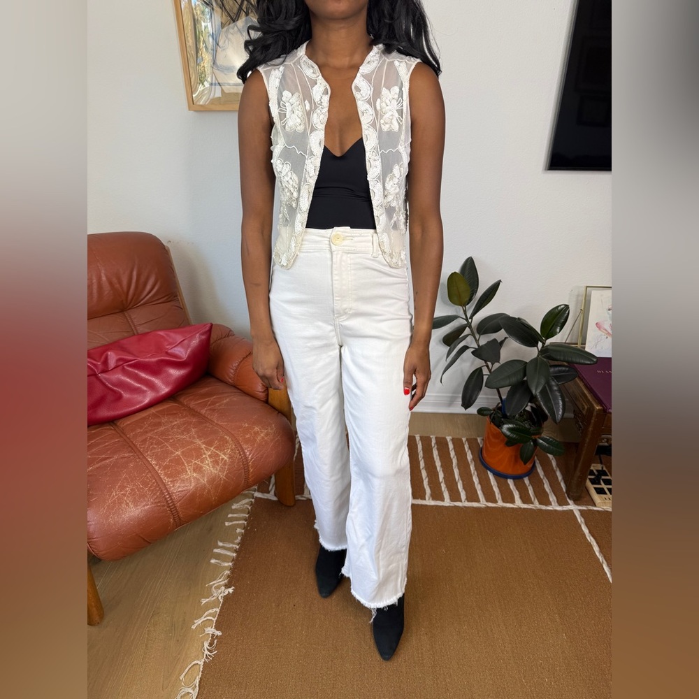 Vintage Beaded Sheer Vest